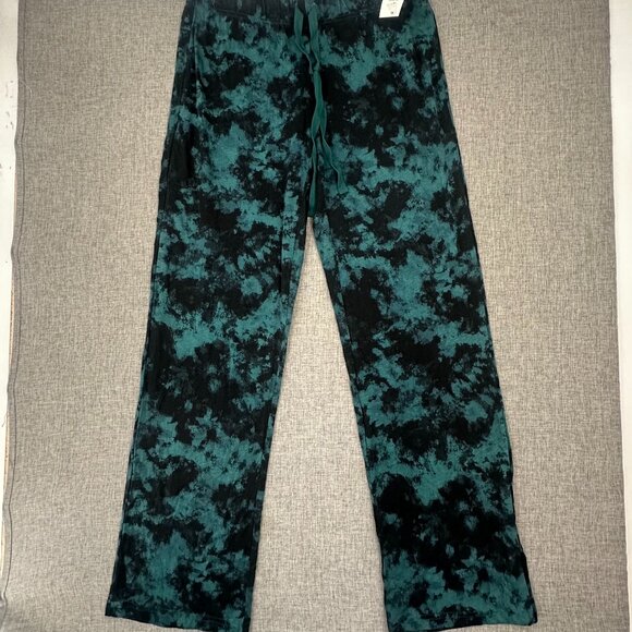 NEW! Jenni Intimates PJ Pants Tie Dye XS‎ Green Black Drawstring Comfy Lounge - Picture 2 of 11